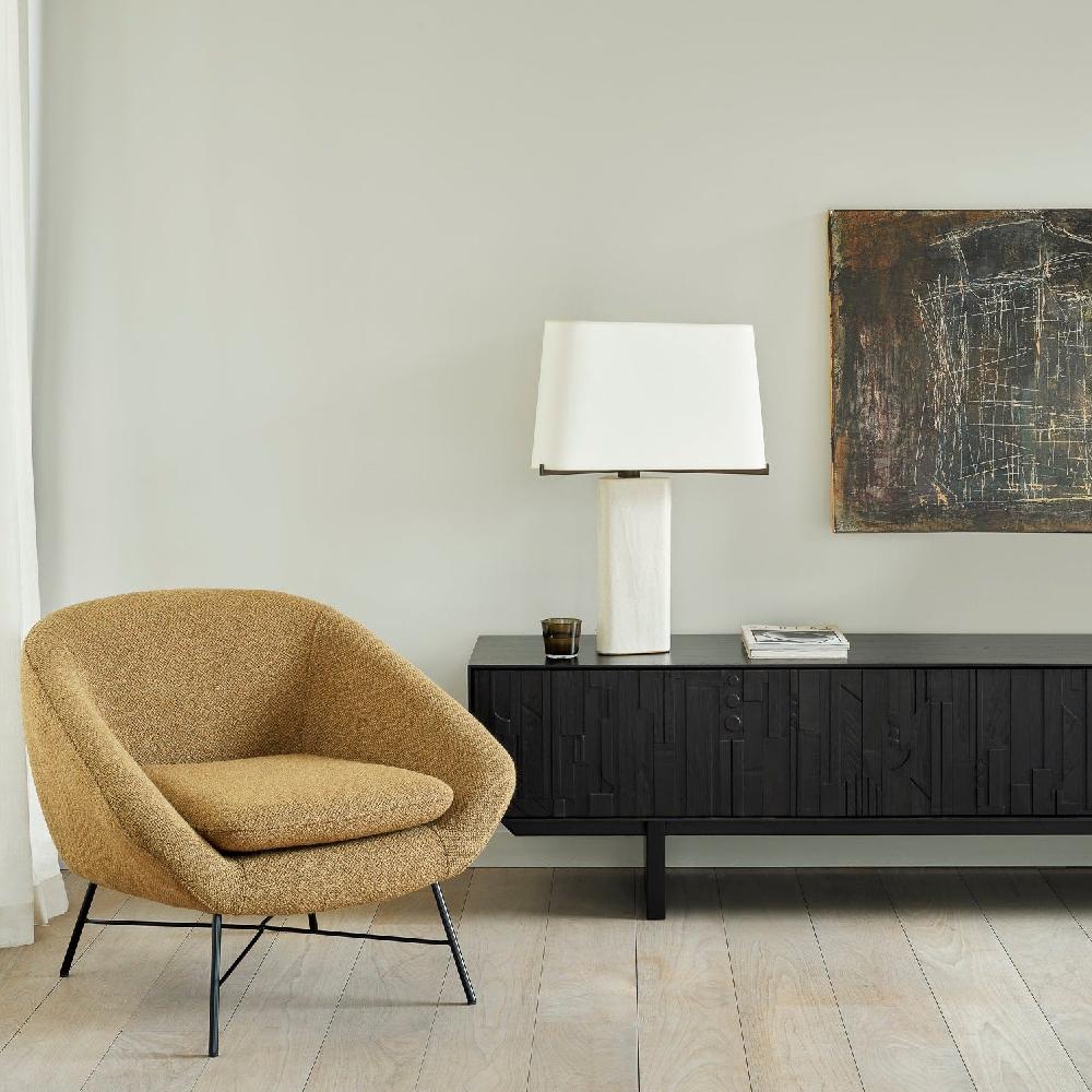 Be Home Mosaic Black Teak Media Console 95.5"