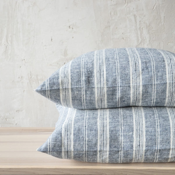 Be Home Multistripe Lumbar Pillow Indigo