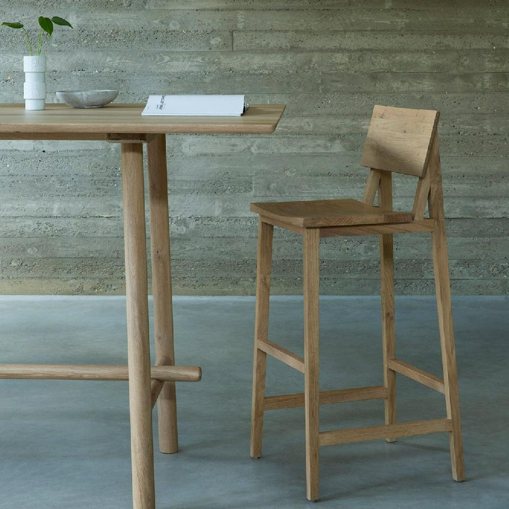 be home N4 Bar Stool Varnished Oak
