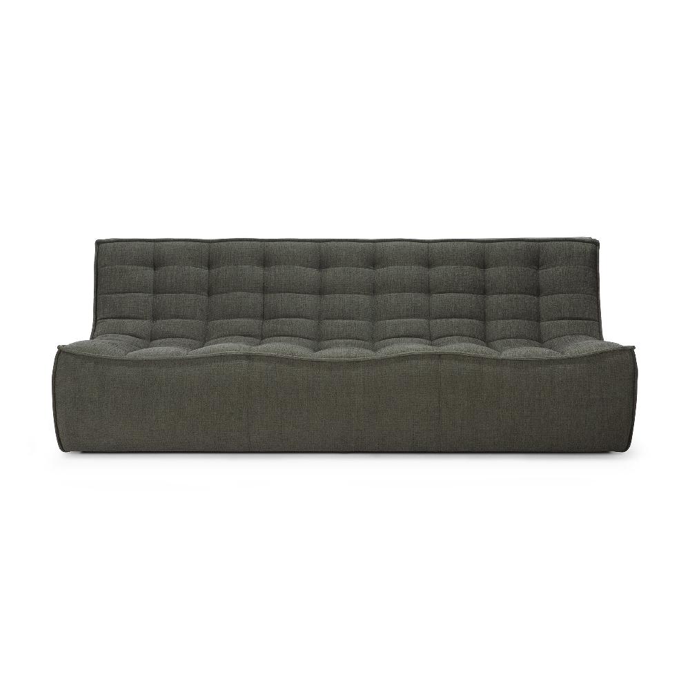 Be Home N701 3 Seater Eco Fabric Sofa Moss