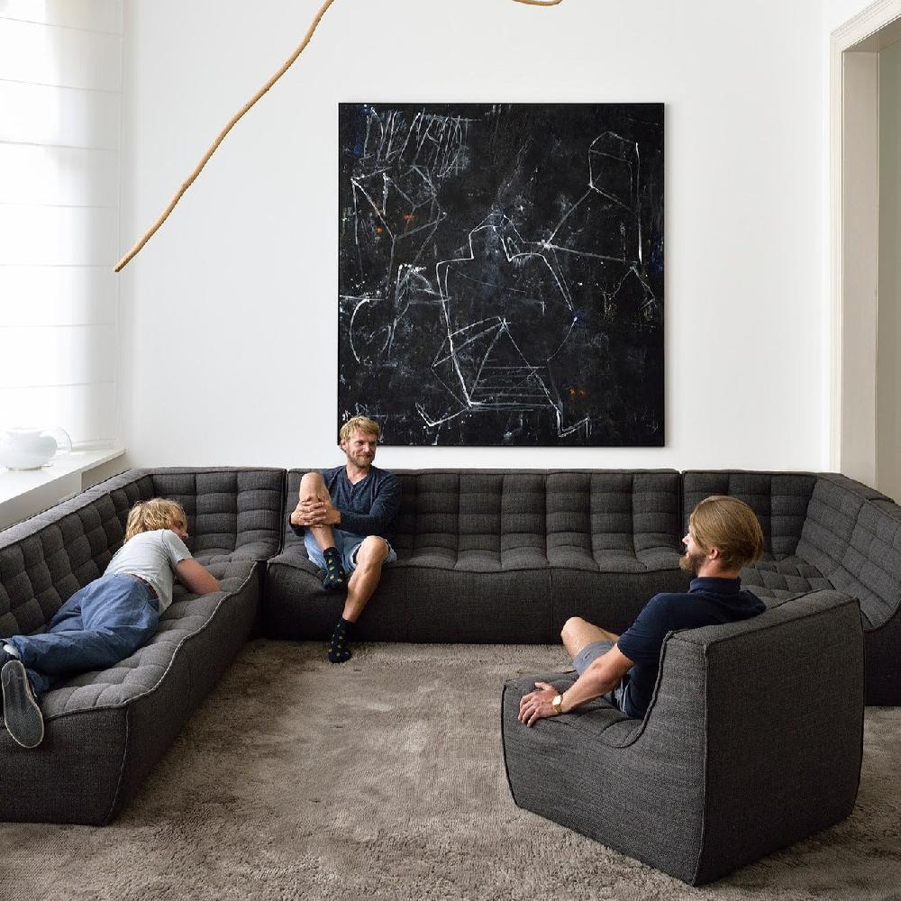 be home N701 3 Seater Sofa Dark Grey