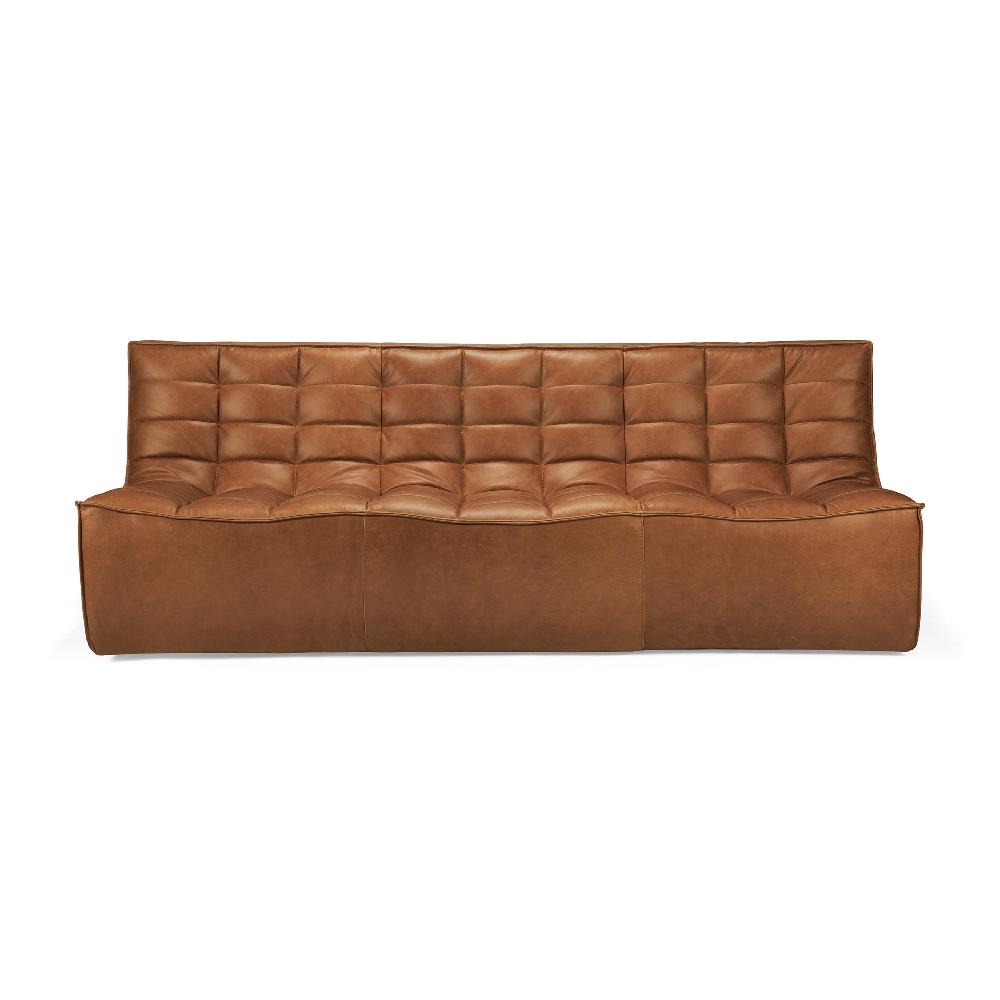 Be Home N701 3 Seater Sofa Old Saddle Leather