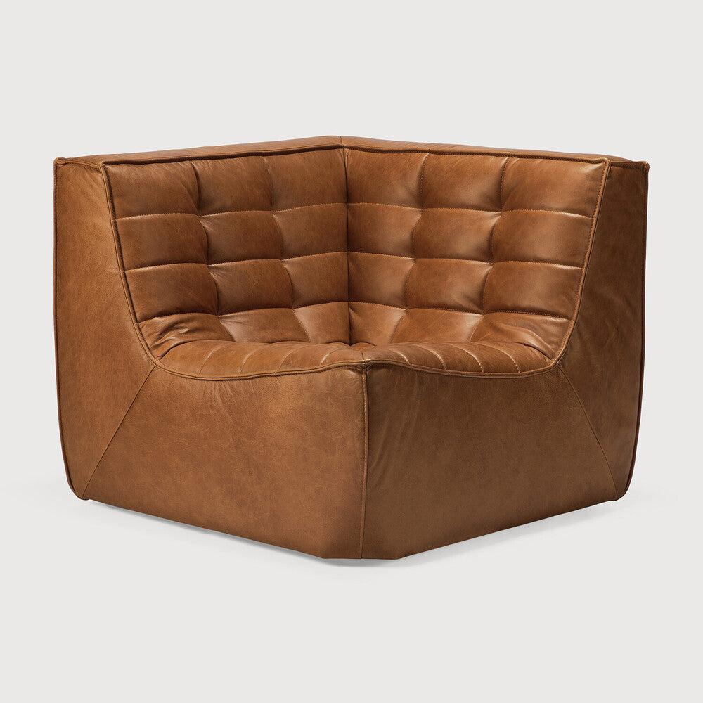 be home N701 Corner Sofa Old Saddle Leather