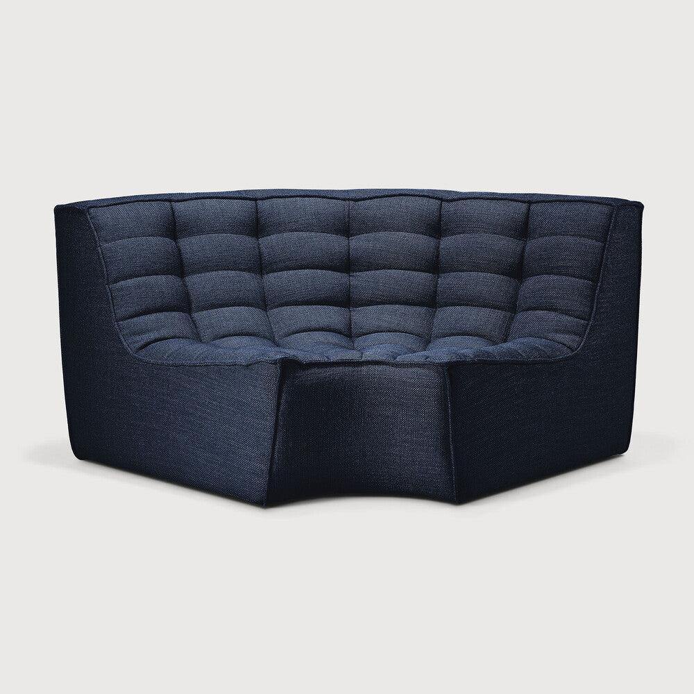 be home N701 Round Corner Eco Fabric Sofa Graphite