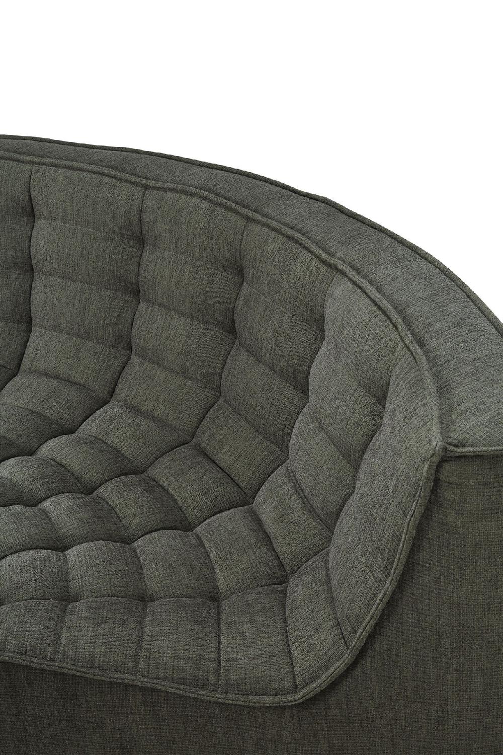 Be Home N701 Round Corner Eco Fabric Sofa Moss