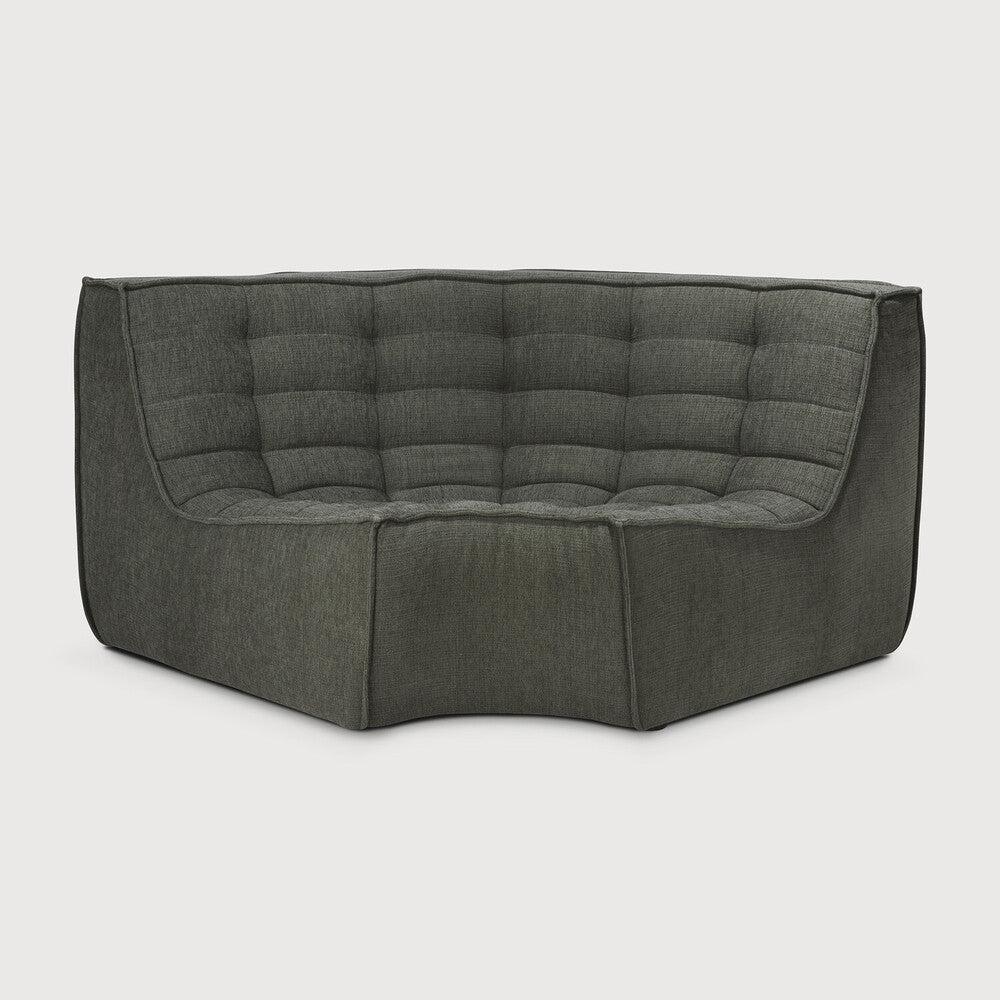 be home N701 Round Corner Eco Fabric Sofa Moss