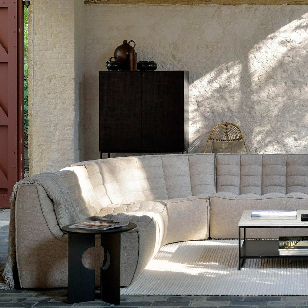 be home N701 Round Corner Sofa Beige