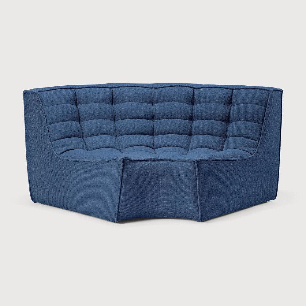 be home N701 Round Corner Sofa Blue