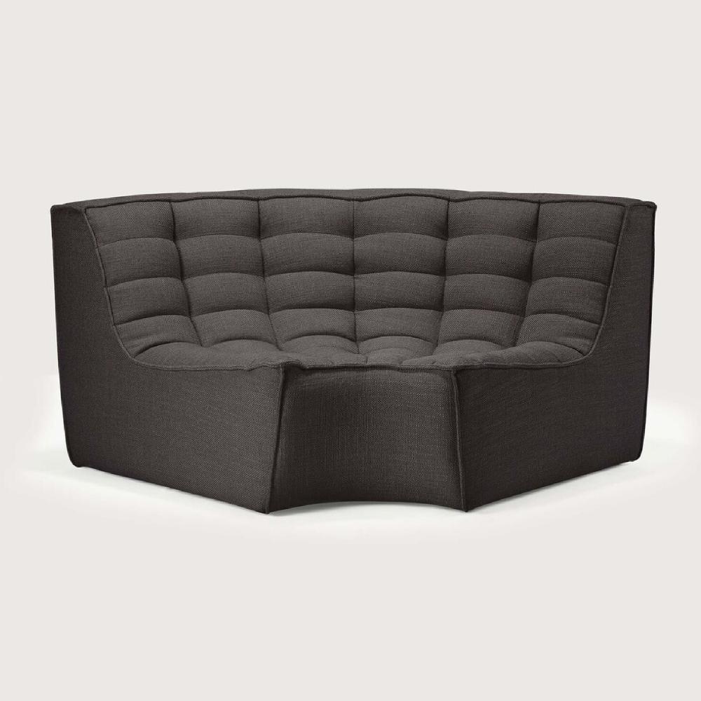 Be Home N701 Round Corner Sofa Dark Grey