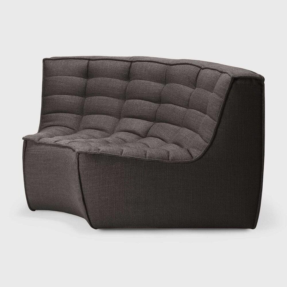 Be Home N701 Round Corner Sofa Dark Grey