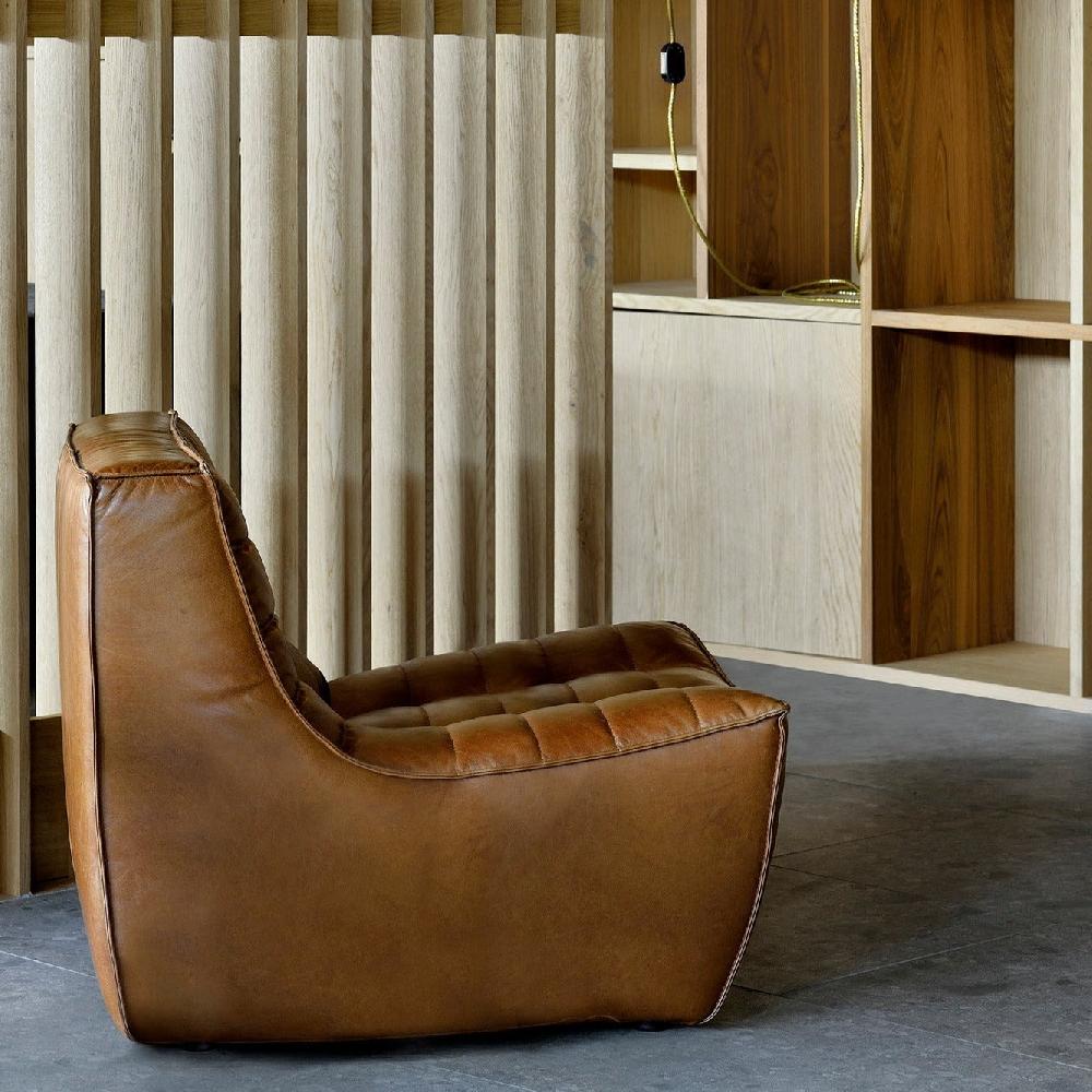 be home N701 Single Seater Sofa Old Saddle Leather