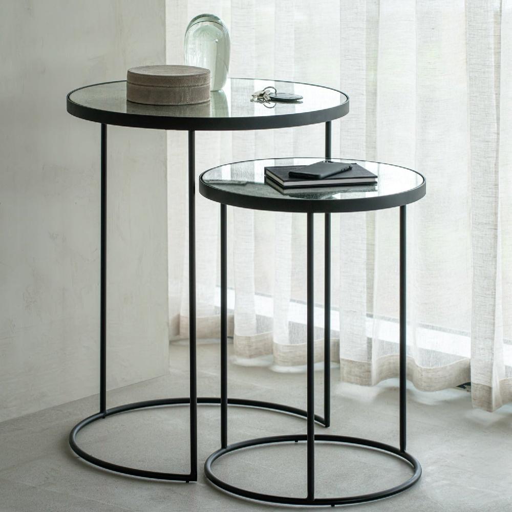 be home Nesting Side Table Set Of 2 Clear