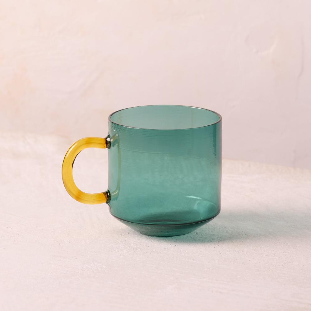 be home Niko Glass Mug Teal