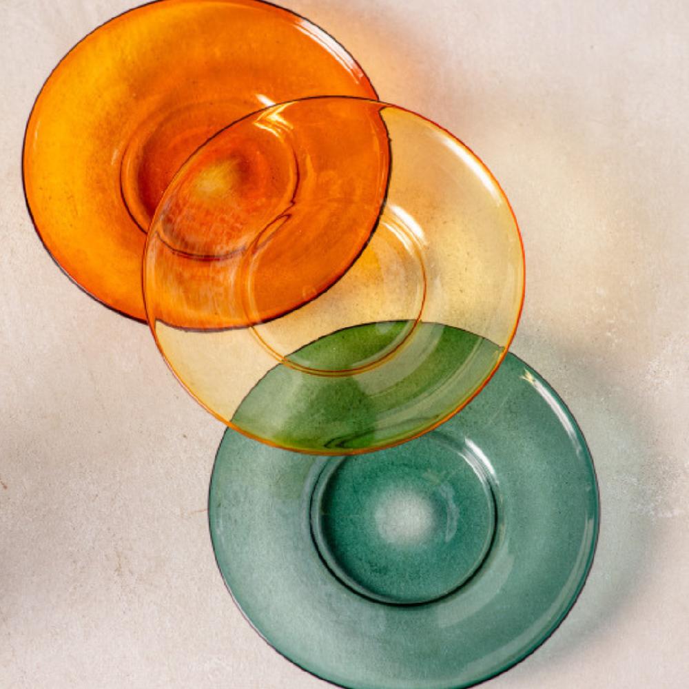Be Home Niko Glass Plates Set Of 4