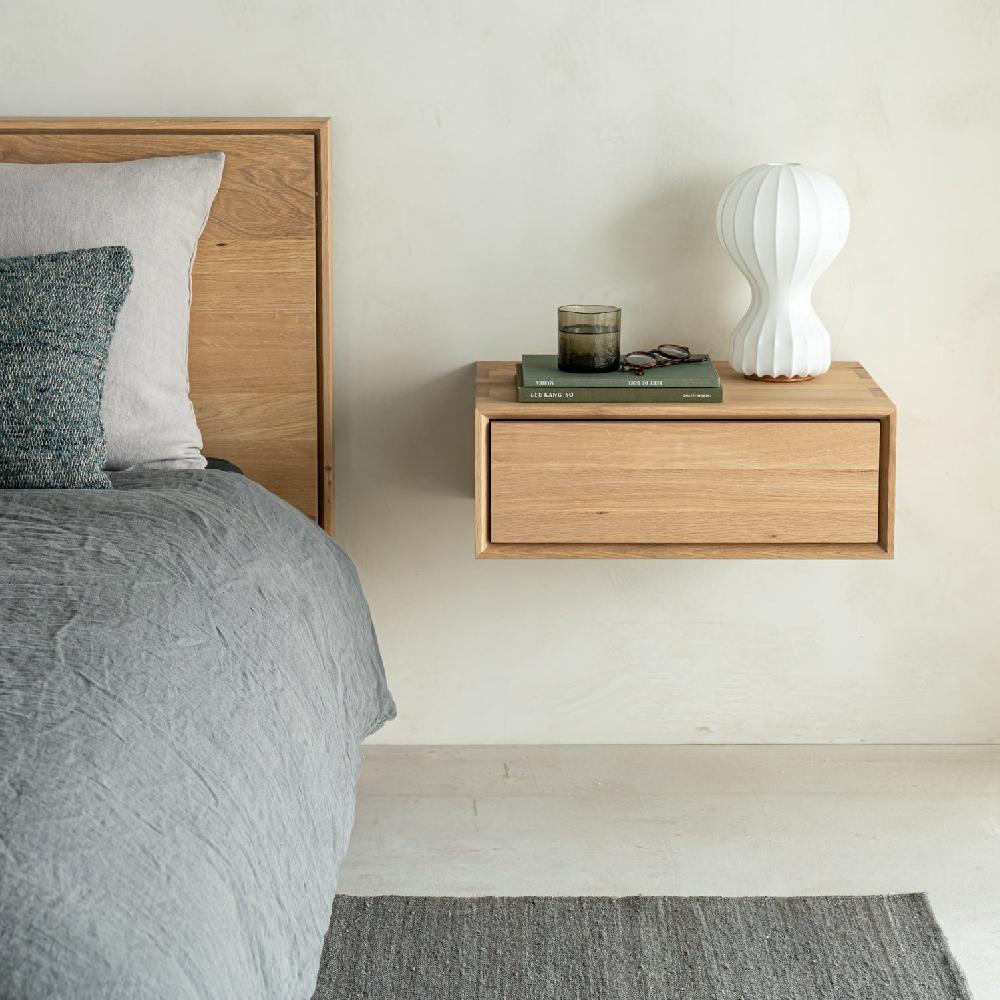 be home Nordic II Solid Oak Hanging Bedside Table