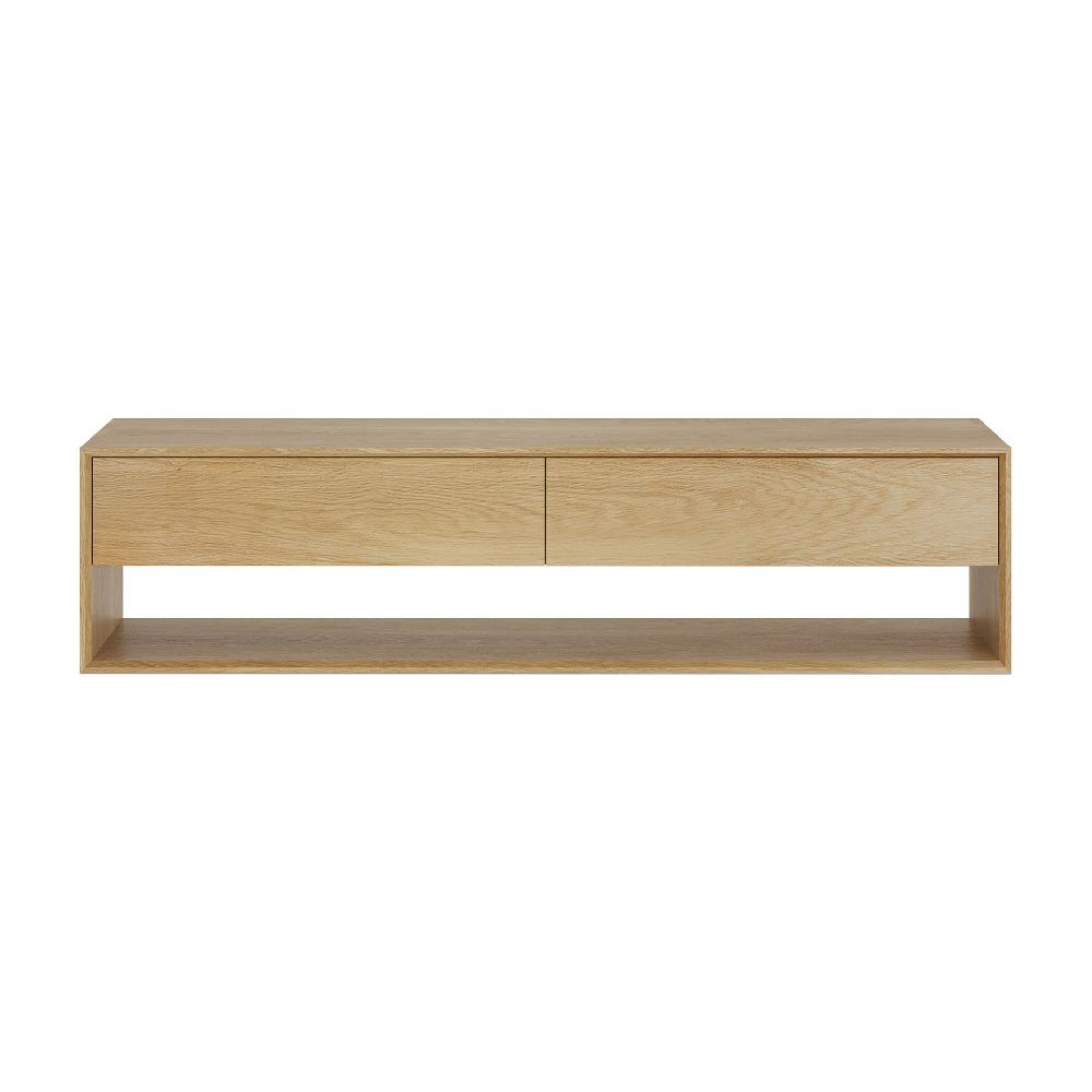 Be Home Nordic Solid Oak Media Console 71"
