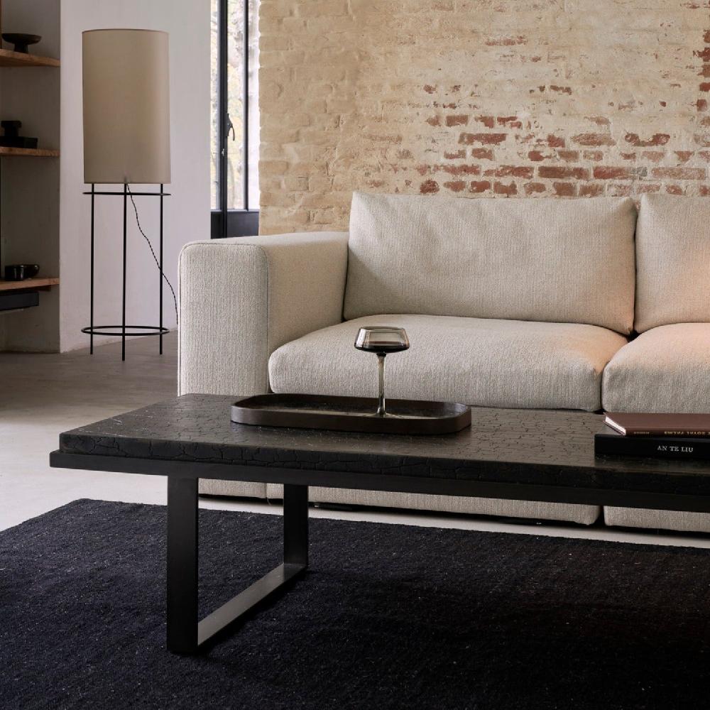 Be Home Oblong Black Glass Organic Valet Tray