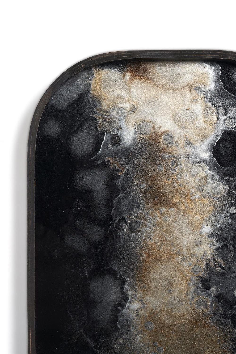 Be Home Oblong Black Glass Organic Valet Tray