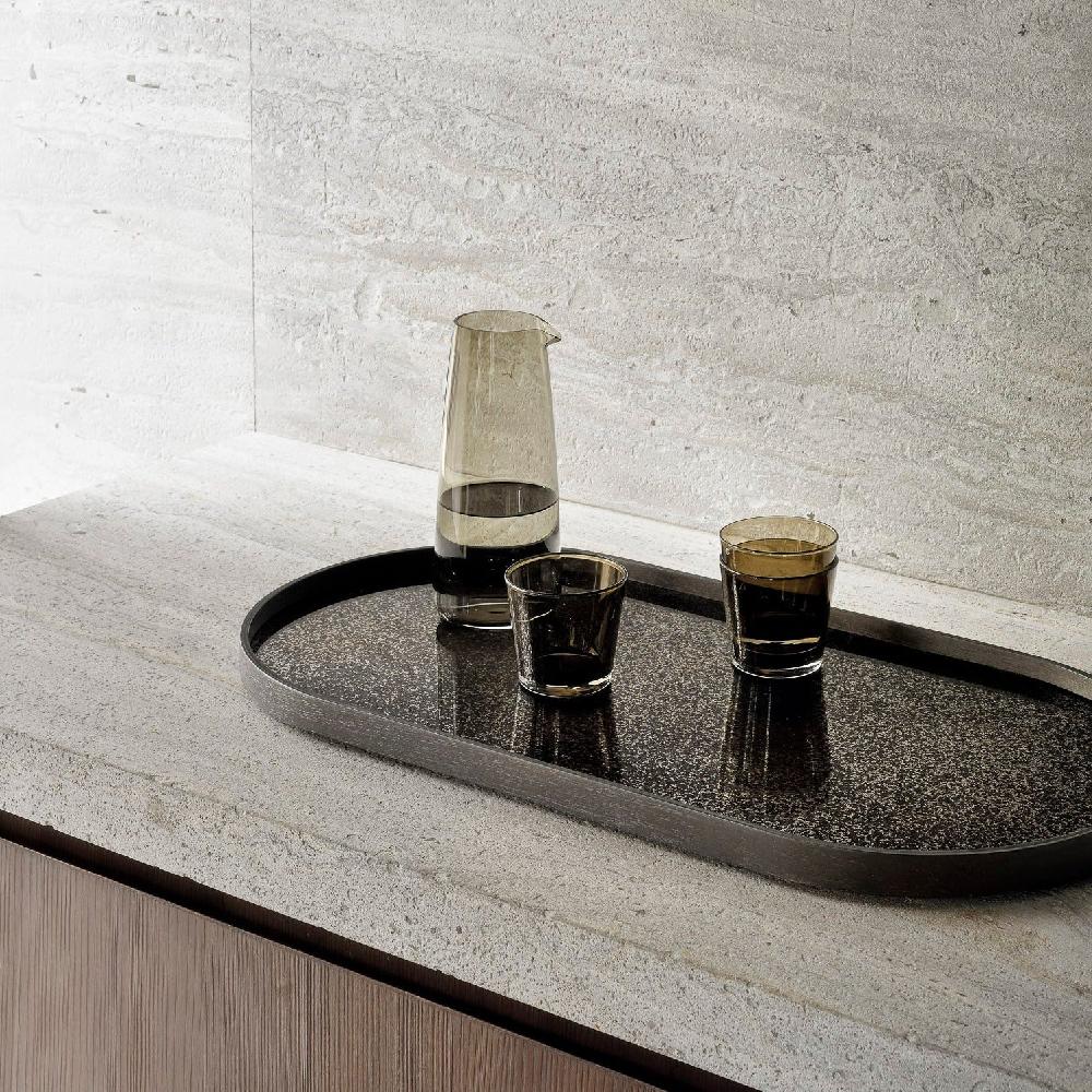 Be Home Oblong Bronze Aged Mirror Tray