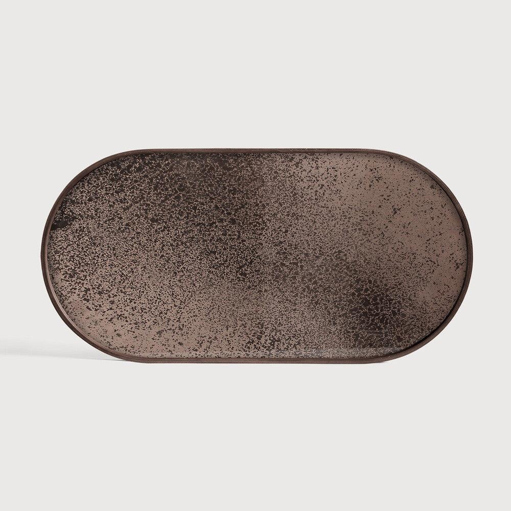 Be Home Oblong Bronze Aged Mirror Tray