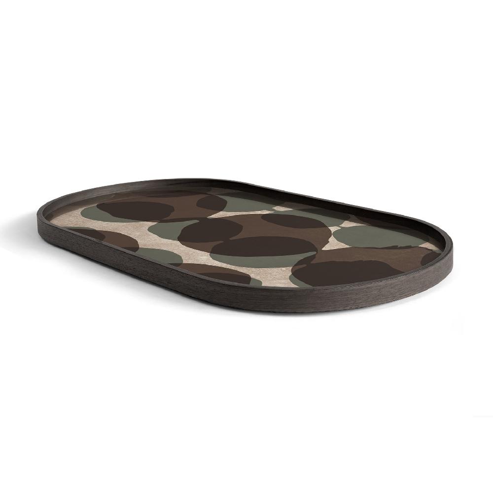 Be Home Oblong Connected Dots Glass Tray Medium