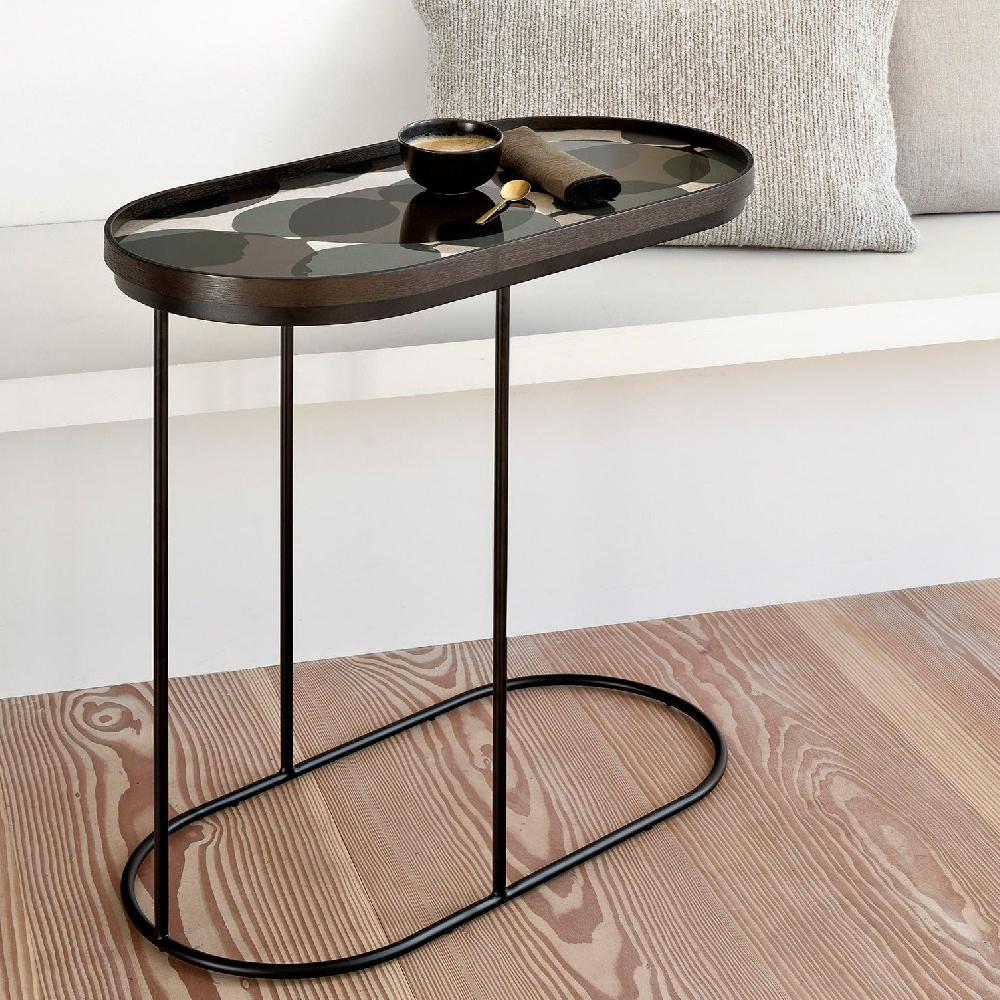 Be Home Oblong Connected Dots Glass Tray Medium