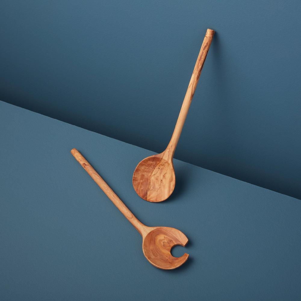 Be Home Olive Wood Crescent Serving Set