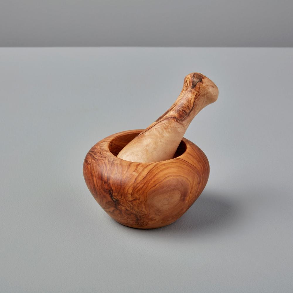 be home Olive Wood Mortar & Pestle