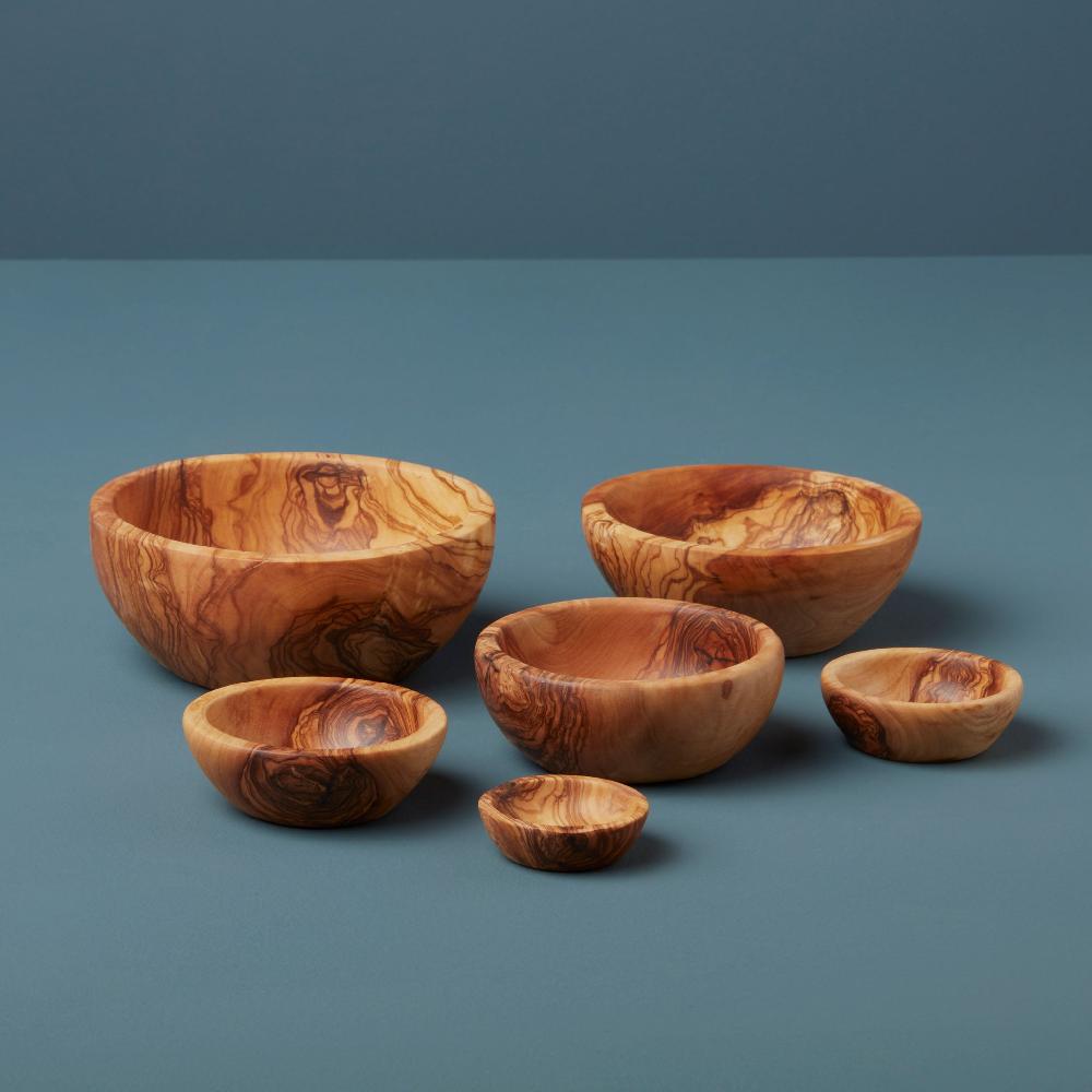 Be Home Olive Wood Nesting Bowls Set Of 6