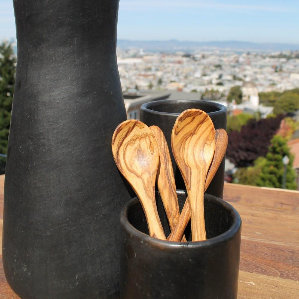 Be Home Olive Wood Spoons Large Set Of 4