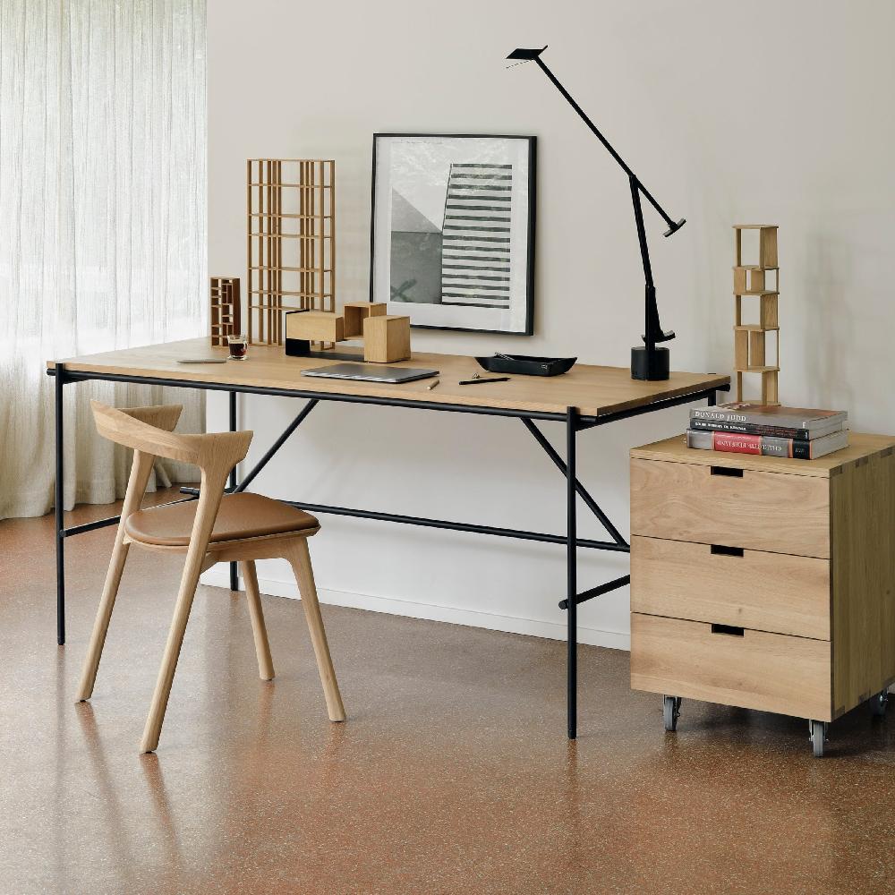 be home Oscar Solid Oak Desk 55.5"