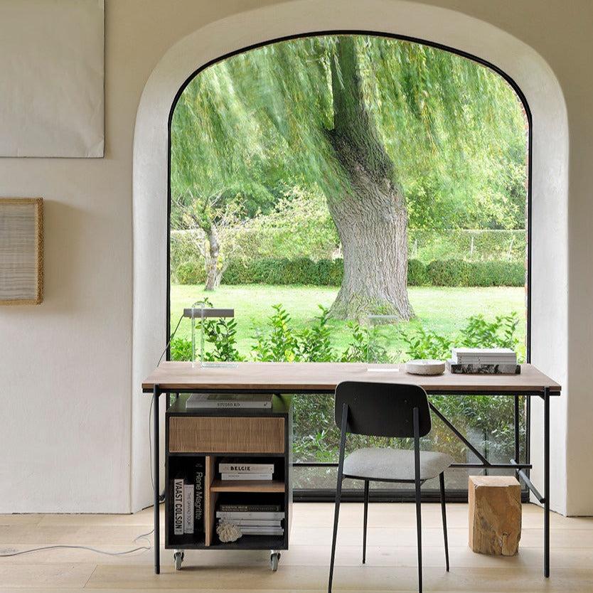 be home Oscar Solid Teak Desk 63"