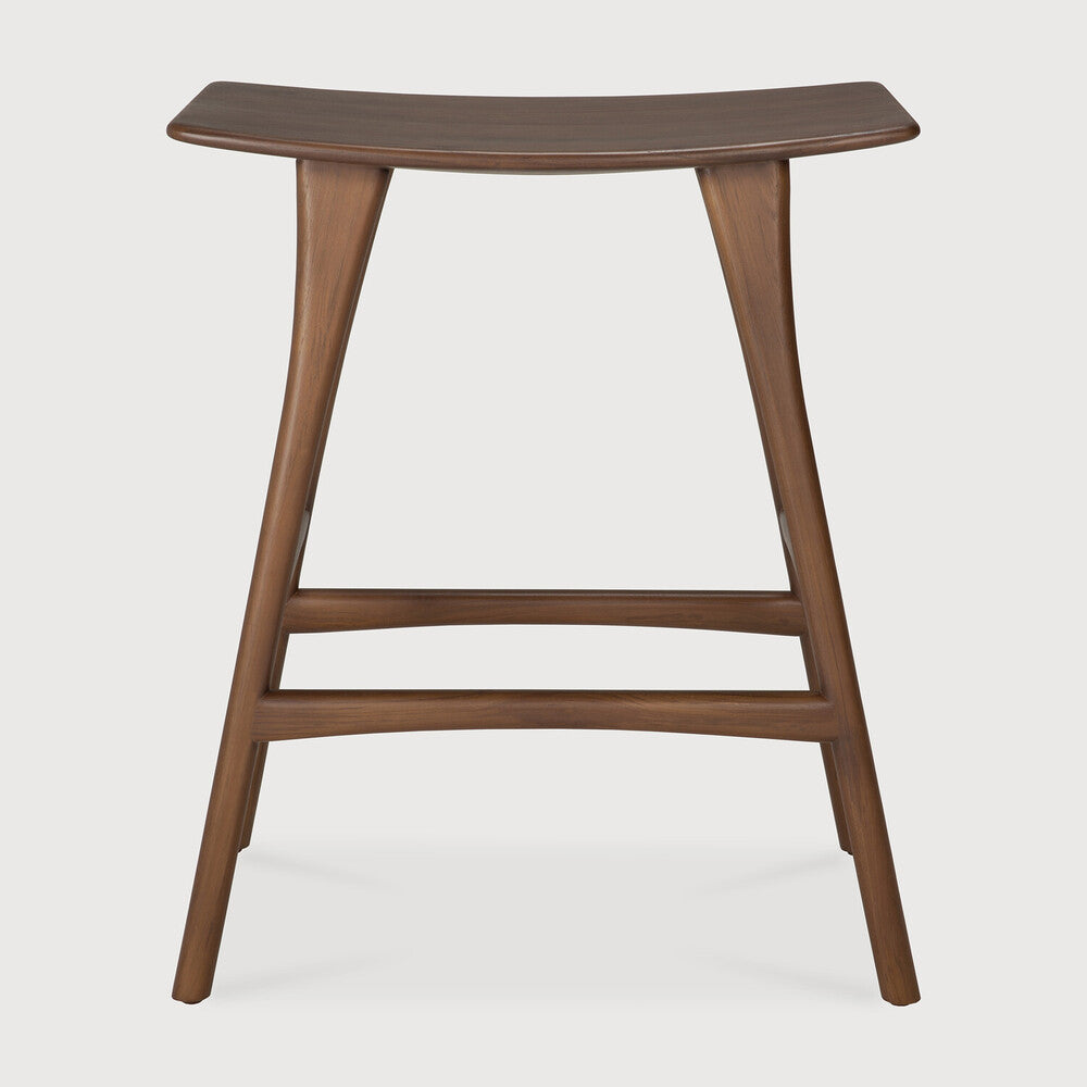 Be Home Osso Counter Stool - Varnished Teak - Brown