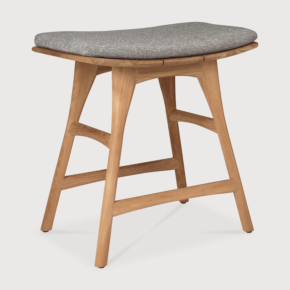 Be Home Osso Outdoor Stool - Teak - Mocha Fabric