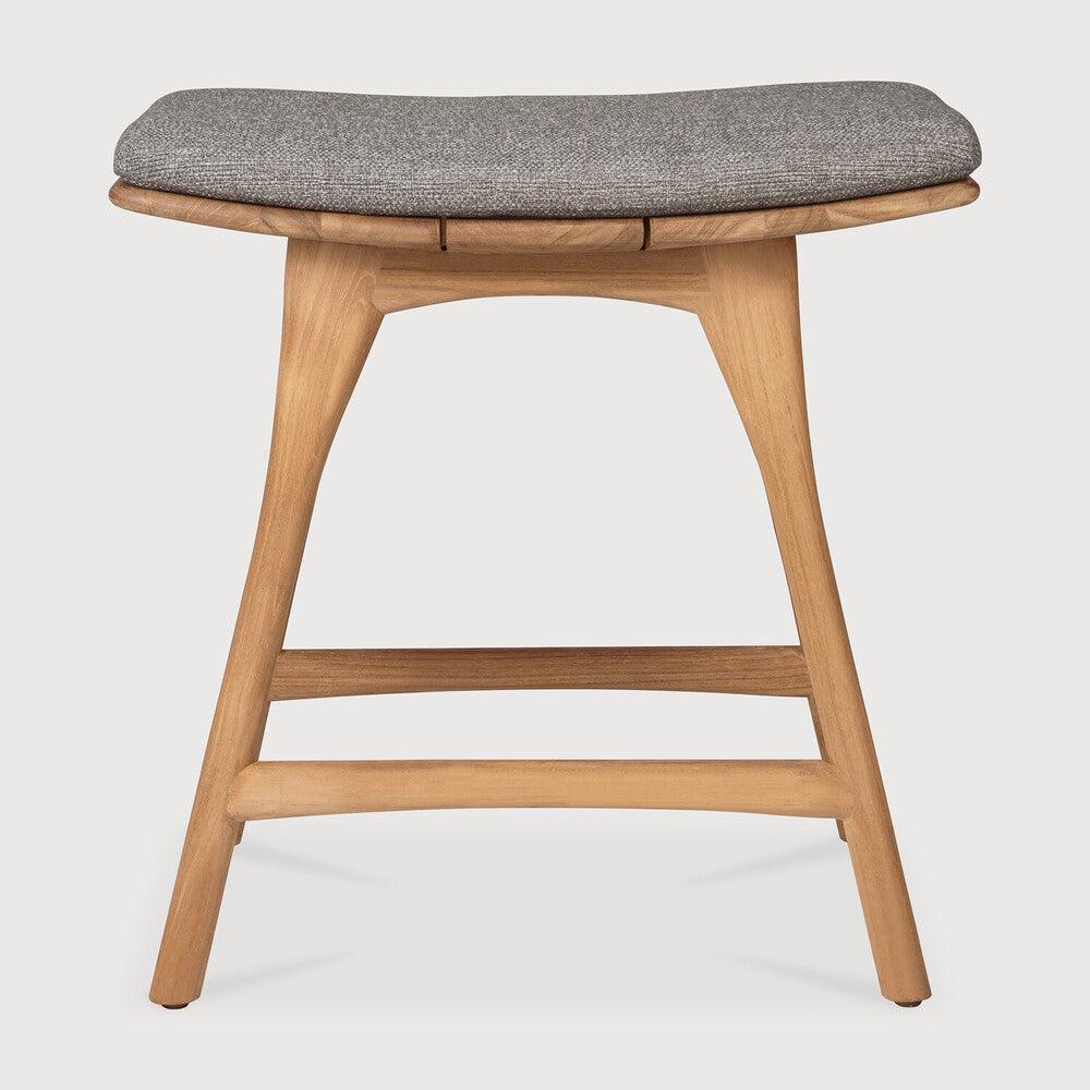be home Osso outdoor stool - teak - Mocha fabric