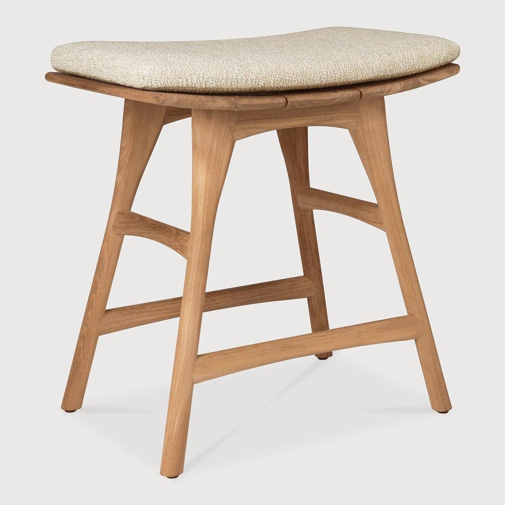 be home Osso outdoor stool - teak - Natural fabric