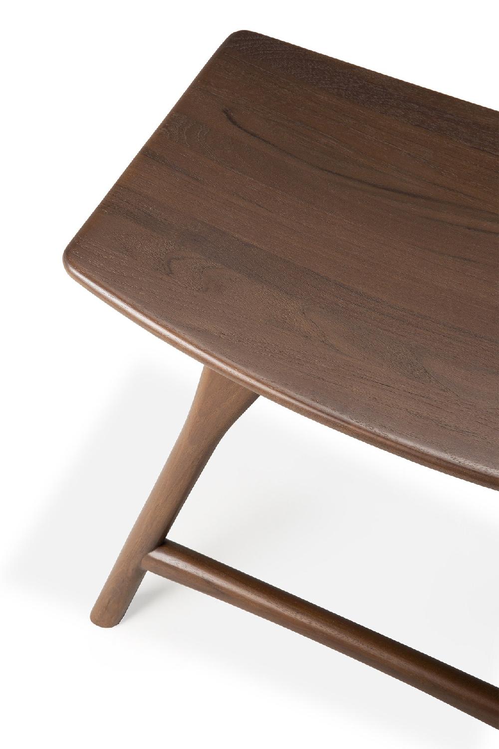 Be Home Osso Stool - Varnished Teak - Brown