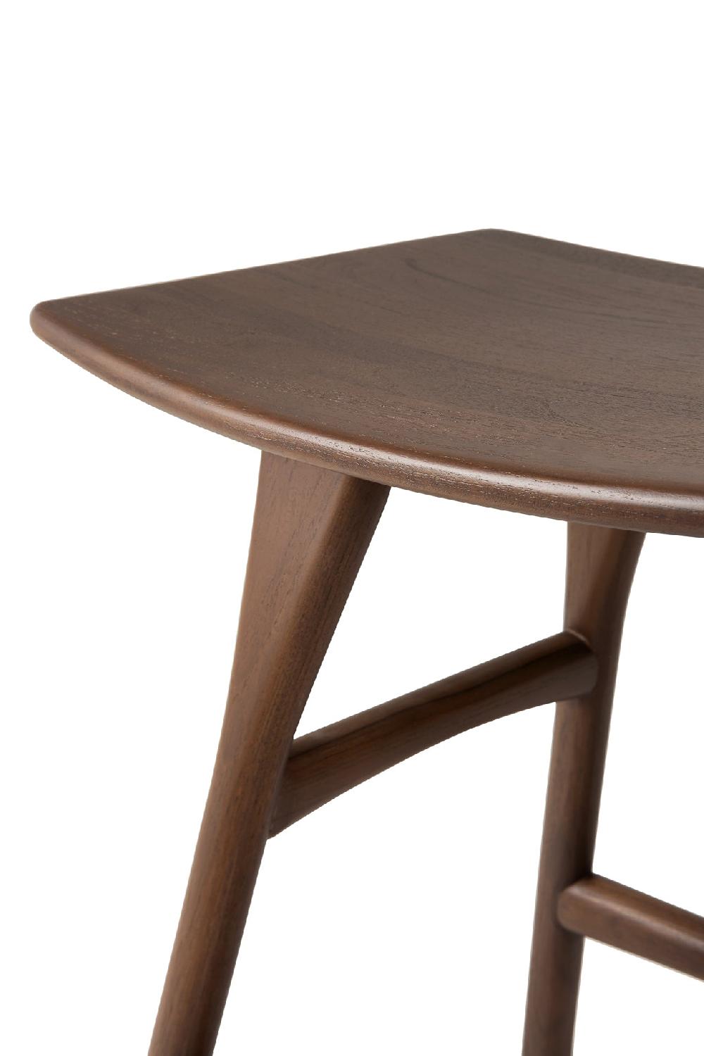 Be Home Osso Stool - Varnished Teak - Brown
