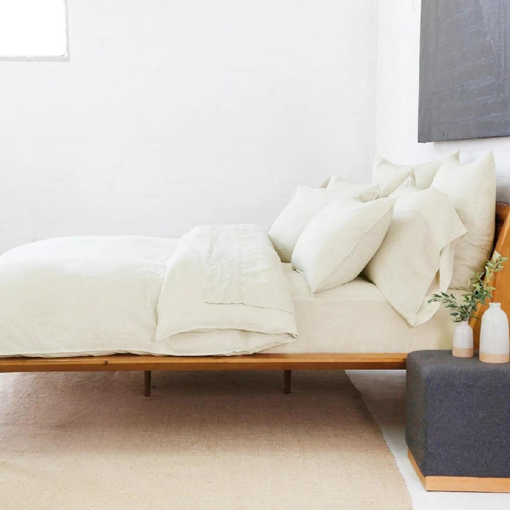 Be Home Parker Linen King Duvet Set Cream