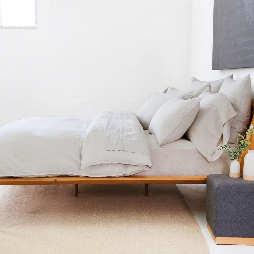 Be Home Parker Linen King Duvet Set Flax