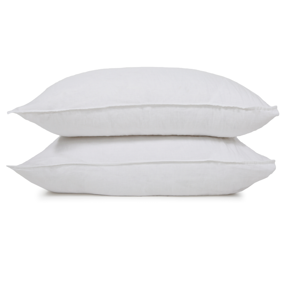 Be Home Parker Linen King Duvet Set White