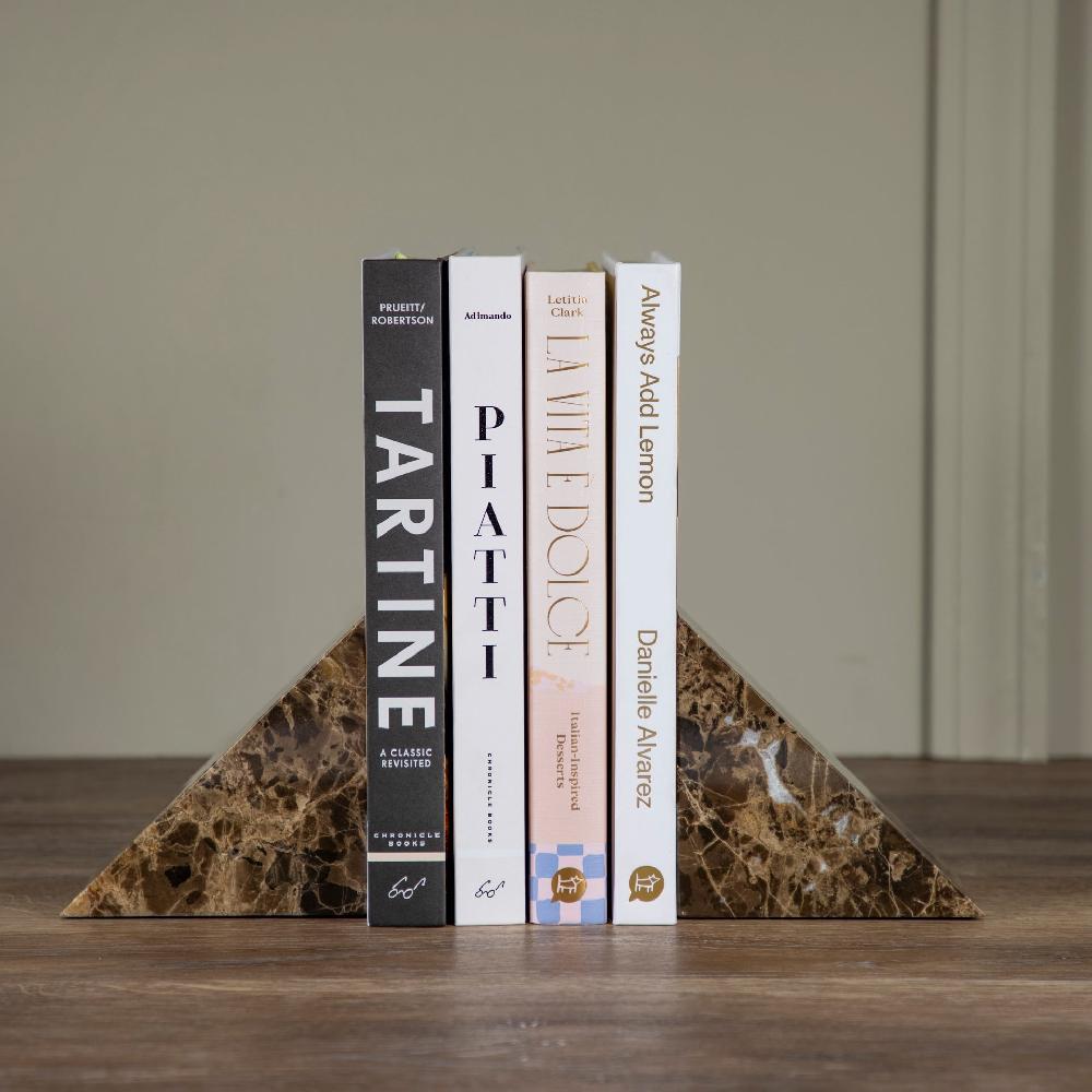 Be Home Pesa Marble Bookends Set Of 2 Brown