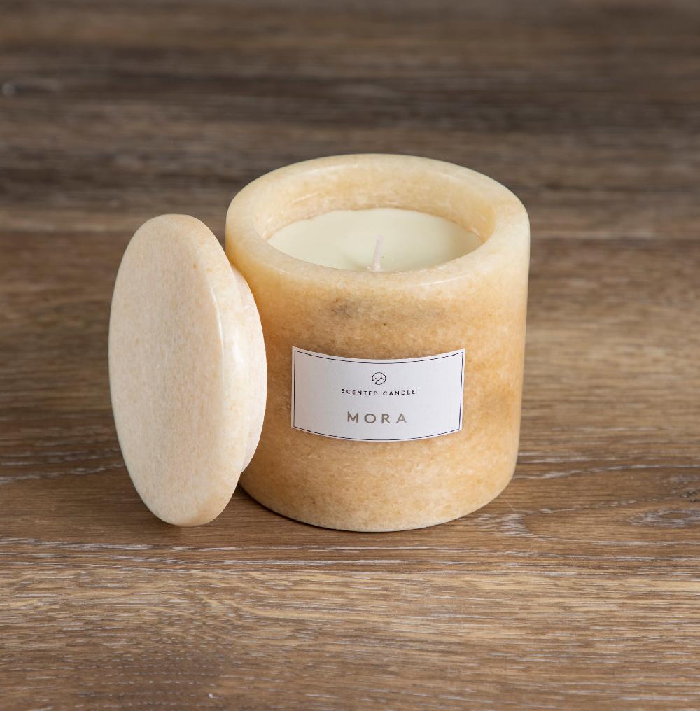 Be Home Pesa Marble Candle Mora