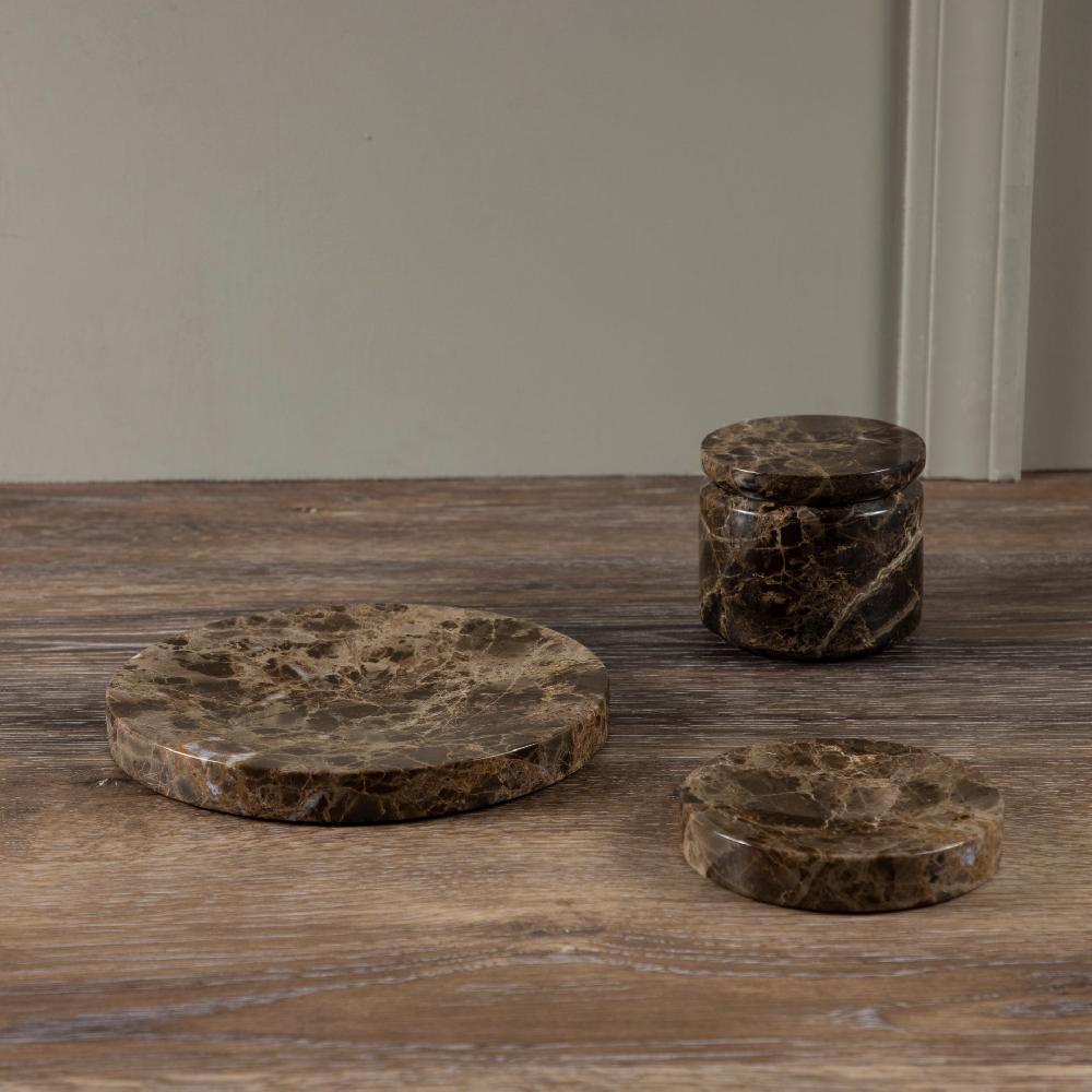 Be Home Pesa Marble Storage Box Brown