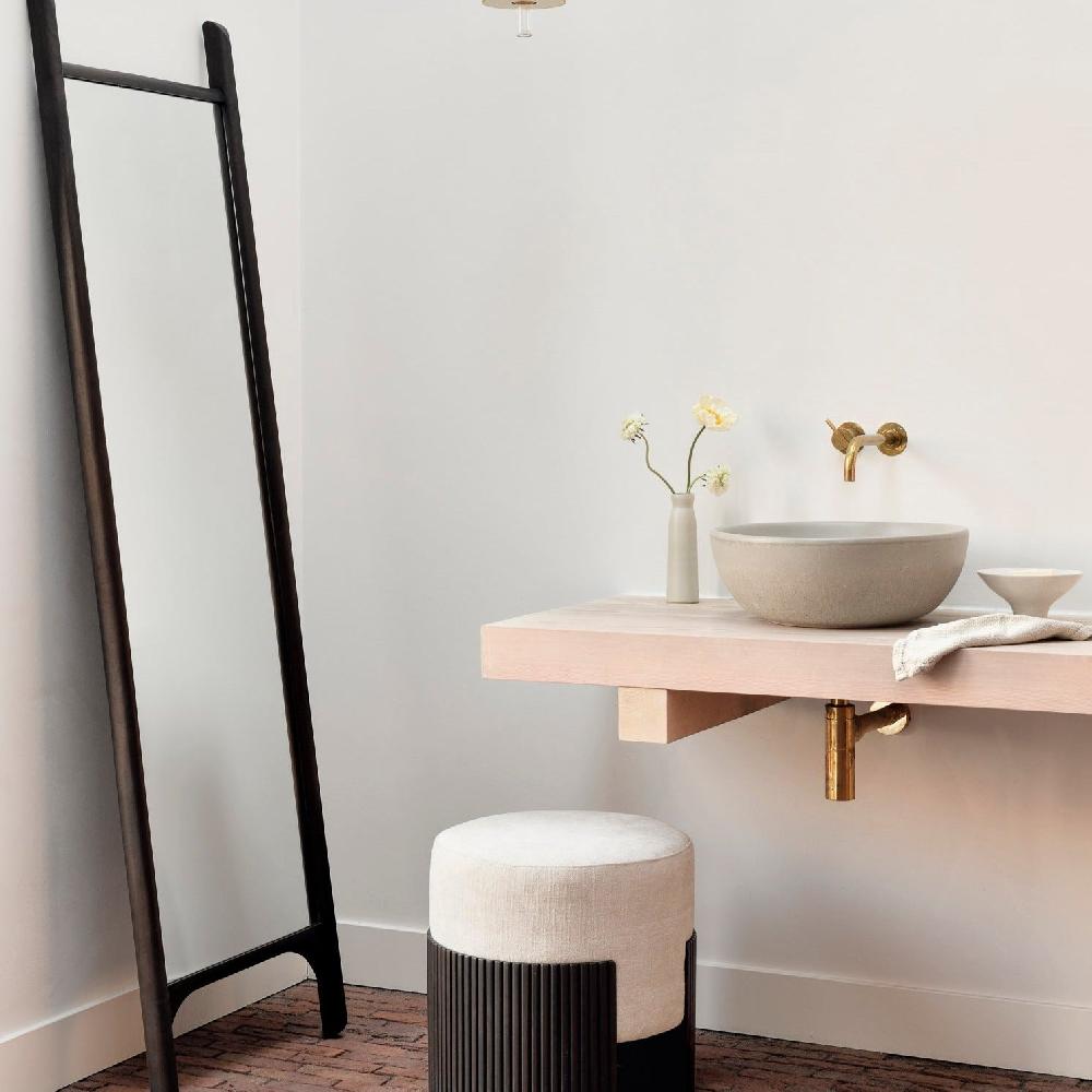 be home Pi Floor Mirror Narrow Dark Brown