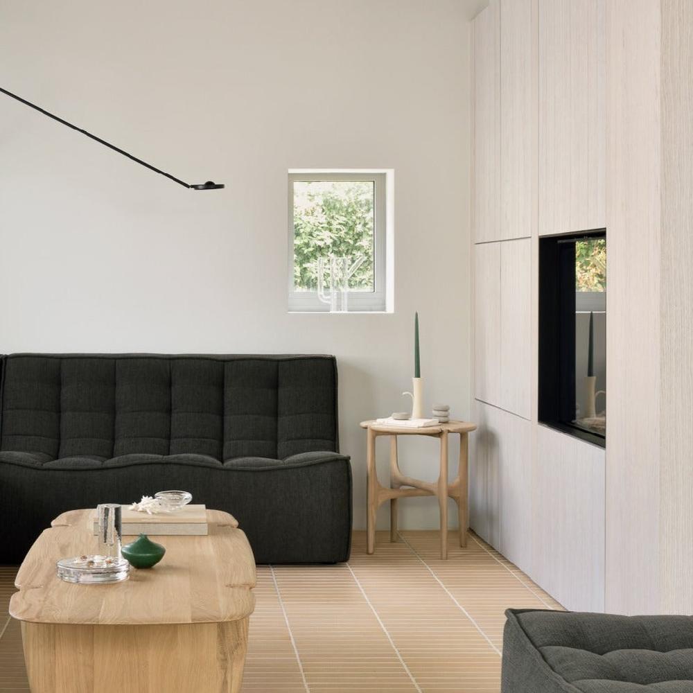 be home PI side table - varnished oak - round