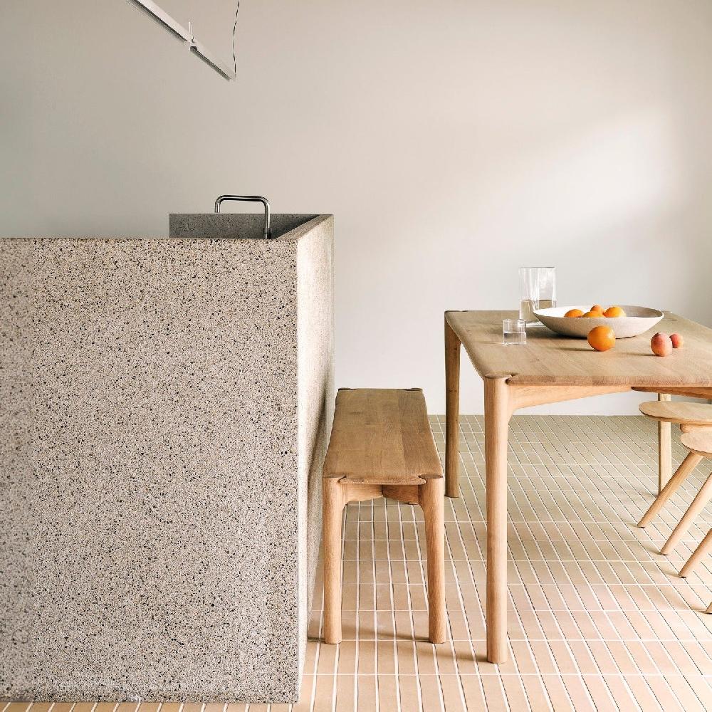 be home PI Solid Oak Bench 50"