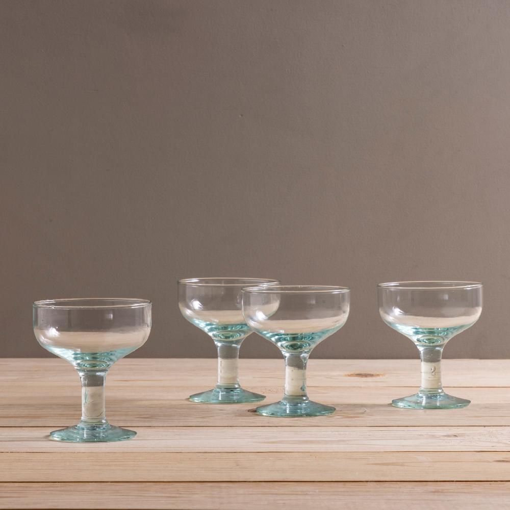 Be Home Premium Recycled Coupe Glass Set Of 4