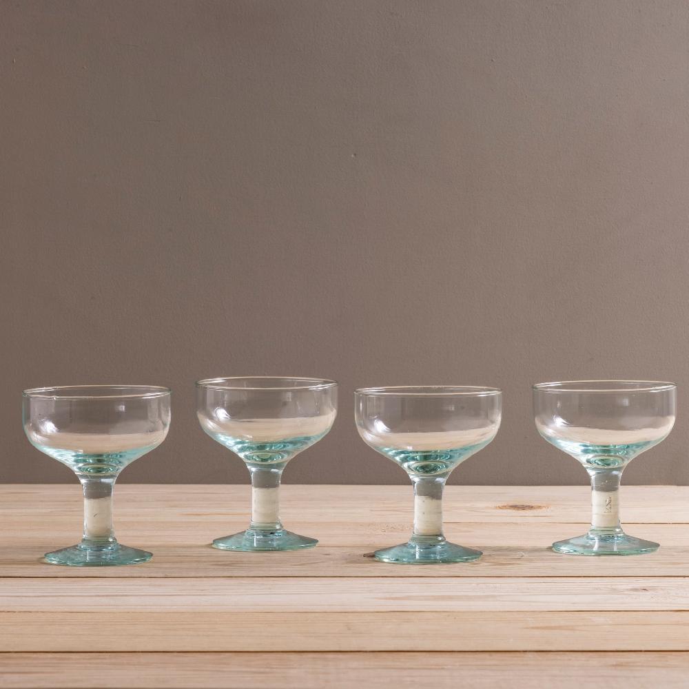 Be Home Premium Recycled Coupe Glass Set Of 4