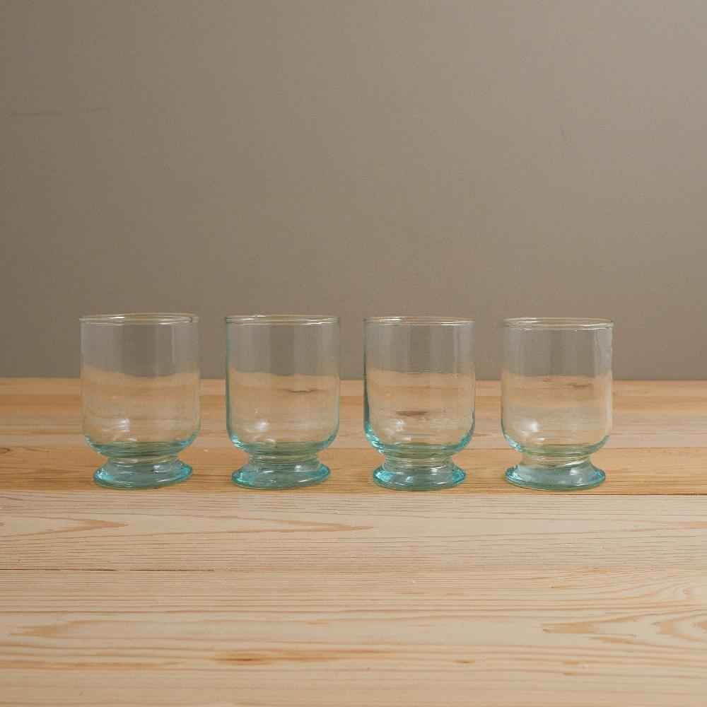 be home Premium Recycled Footed Tumbler Set of 4